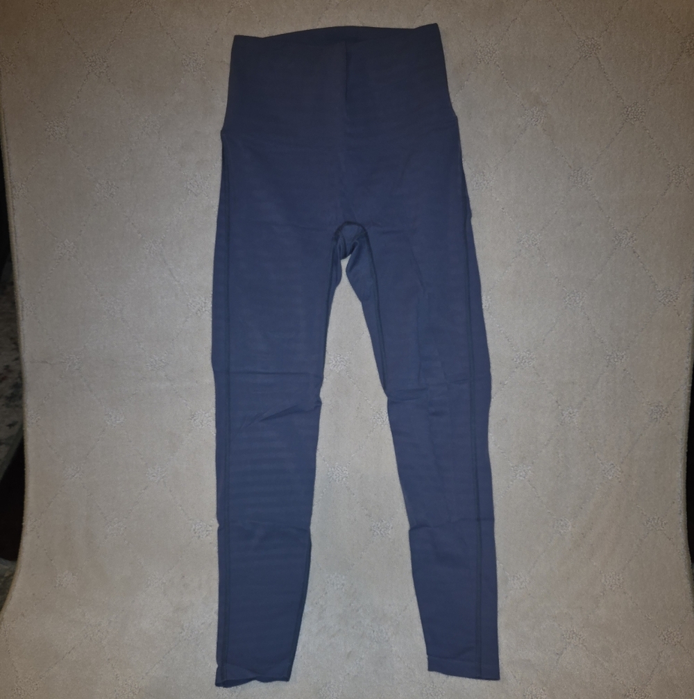 Paragon Fitwear Blue Two Toned Striped High-Waisted Leggings